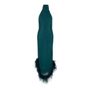 Oséree Women Lumiere Plumage Turtleneck Long Dress